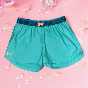 Under Armour Teal Shorts Youth Size Large EUC